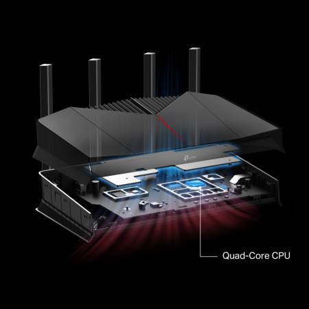 Двубандов Wi-Fi 7 геймърски рутер TP-Link Archer GE230 BE3600