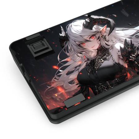 Bluetooth и безжична механична геймърска клавиатура Redragon Artemis Pro Anime AK K719AK-RGB-PRO с червено RGB осветление - черна