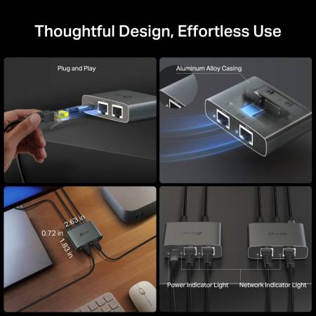 1 към 3 гигабитов Ethernet сплитер TP-Link EH310