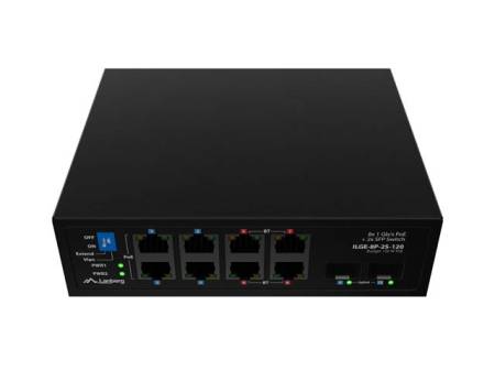 Lanberg Switch ILGE-8P-2S-120 POE 4 x BT 4 x AT 2 x SFP DIN Unmanagment Gigabit Ethernet