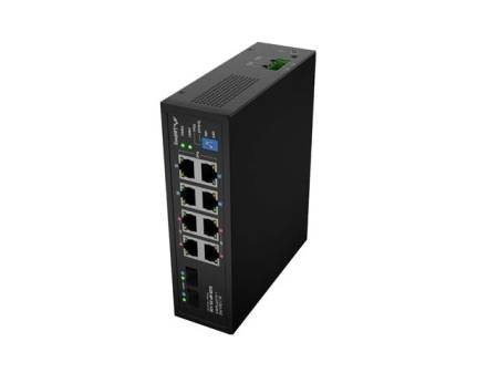 Lanberg Switch ILGE-8P-2S-120 POE 4 x BT 4 x AT 2 x SFP DIN Unmanagment Gigabit Ethernet