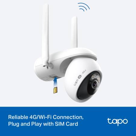 Комплект охранителна камера Pan/Tilt Wi-Fi/4G LTE и соларен панел TP-Link Tapo C665G KIT