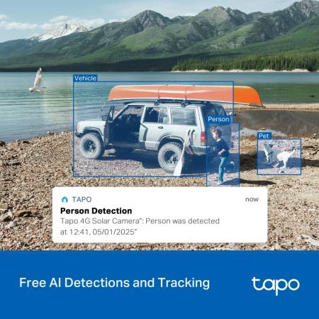 Комплект охранителна камера Pan/Tilt Wi-Fi/4G LTE и соларен панел TP-Link Tapo C665G KIT