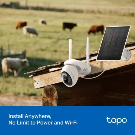 Комплект охранителна камера Pan/Tilt Wi-Fi/4G LTE и соларен панел TP-Link Tapo C665G KIT