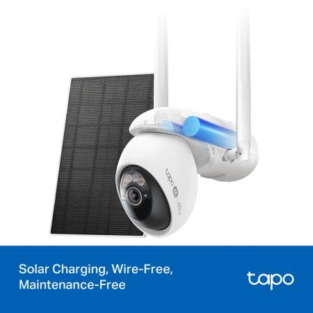 Комплект охранителна камера Pan/Tilt Wi-Fi/4G LTE и соларен панел TP-Link Tapo C665G KIT