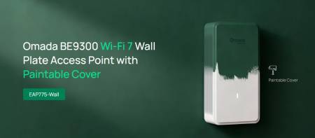 Wi-Fi 7 Точка за достъп за стенен монтаж TP-Link EAP775-Wall BE9300
