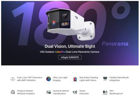 8MP външна панорамна мрежова камера ColorPro TP-Link VIGI InSight S385DPS