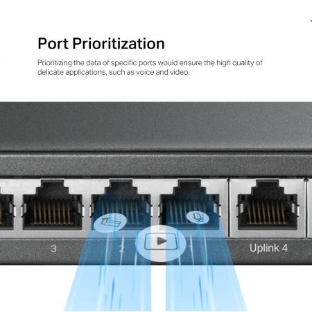 12-портов гигабитов настолен комутатор с 8 PoE+ порта Mercusys MS112GMP