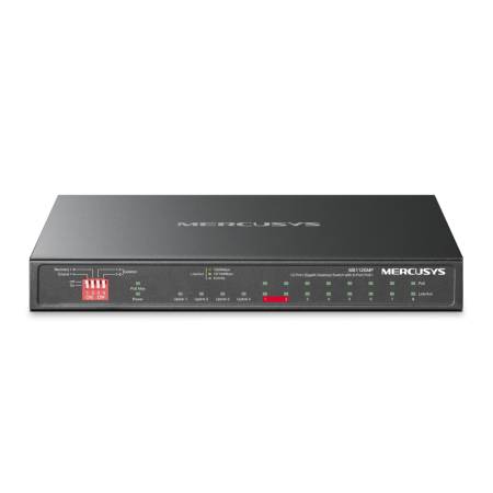 12-портов гигабитов настолен комутатор с 8 PoE+ порта Mercusys MS112GMP