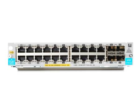 HPE Aruba Networking 20-port 10/100/1000BASE-T PoE+ / 4-port 1G/10GbE SFP+ MACsec v3 zl2 Module