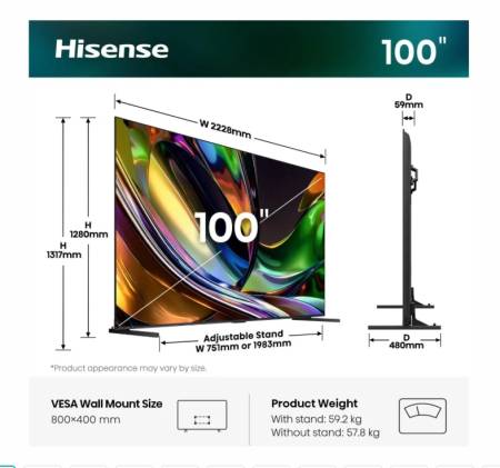 Hisense 100" UR8S