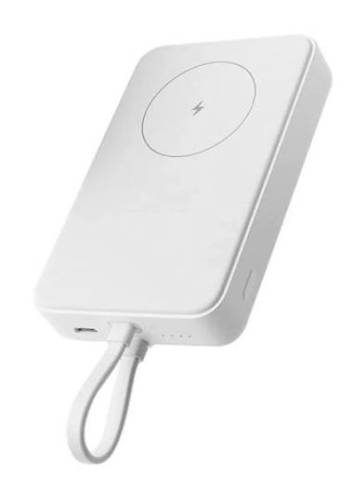 Магнитна външна батерия 10000mAh 33W (бяла)