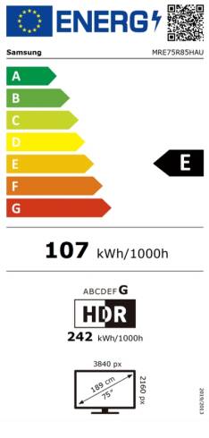 Samsung 75" MRE75R85H Micro RGB 4K UHD Vision AI Smart TV 144 Hz VRR (100 Hz Native) 2026