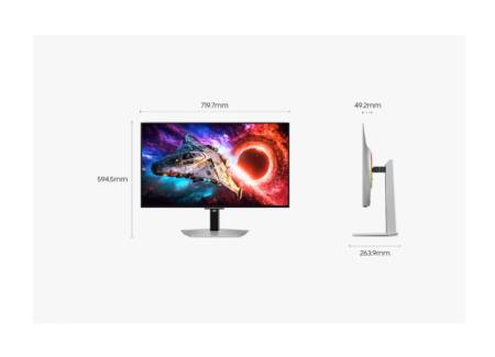 Samsung 32'' LS32HG800SU Odyssey OLED G8 4K 3840x2160 0.03ms 240Hz Glare Free DP 2.1 (UHBR20) & USB-C (98W) Silver + Logitech G102 Mouse