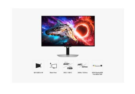 Samsung 32'' LS32HG800SU Odyssey OLED G8 4K 3840x2160 0.03ms 240Hz Glare Free DP 2.1 (UHBR20) & USB-C (98W) Silver + Logitech G102 Mouse