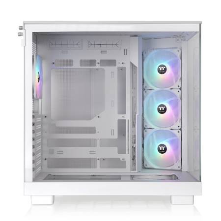 Thermaltake View 380 XL TG ARGB Snow + Thermaltake CT120 EX Reverse ARGB Sync PC Cooling Fan 3 Pack Magnetic Connect White