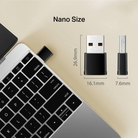 Безжичен Nano USB адаптер Mercusys MA12N N300