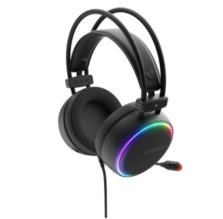 Genesis Headset Neon 614 With Microphone RGB Illumination Black USB