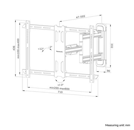Neomounts Level-850 TV mount wall 40-70" - full motion - fast installation